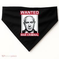 Netanyahu Parody Wanted Poster Bibi USA-Made Doggie Bandana thumb 0
