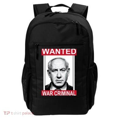 Netanyahu Parody Wanted Poster Bibi Backpack