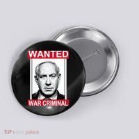 Netanyahu Parody Wanted Poster Bibi Button thumb 0