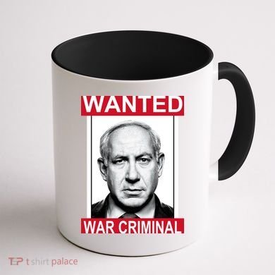 Netanyahu Parody Wanted Poster Bibi Coffee Mug back