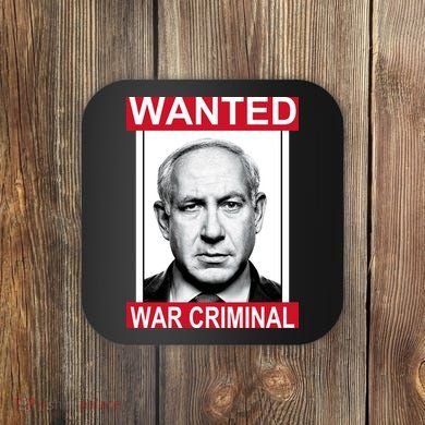 Netanyahu Parody Wanted Poster Bibi Coaster