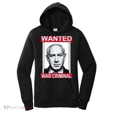 Netanyahu Parody Wanted Poster Bibi Women's Hoodie