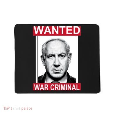 Netanyahu Parody Wanted Poster Bibi Mousepad