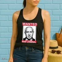 Netanyahu Parody Wanted Poster Bibi Women's Tank Top thumb 2