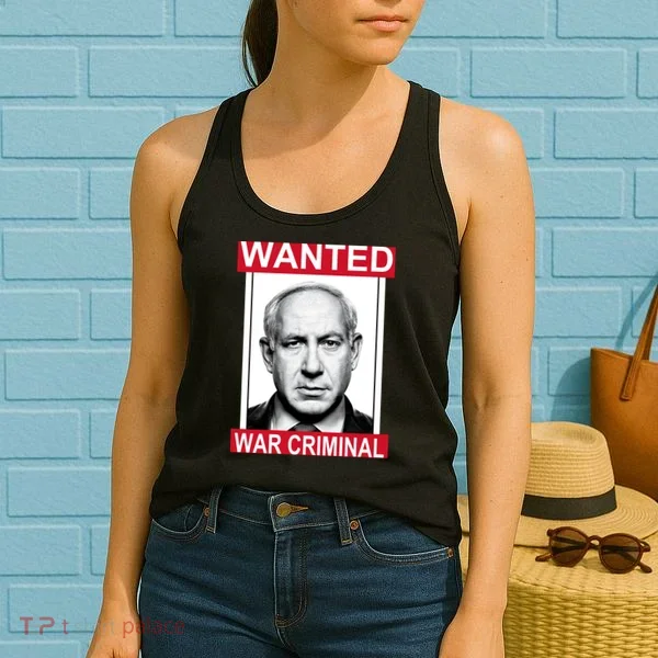 Netanyahu Parody Wanted Poster Bibi Women's Tank Top
