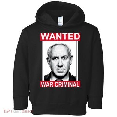 Netanyahu Parody Wanted Poster Bibi Toddler Hoodie