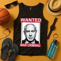 Netanyahu Parody Wanted Poster Bibi Tank Top thumb 4