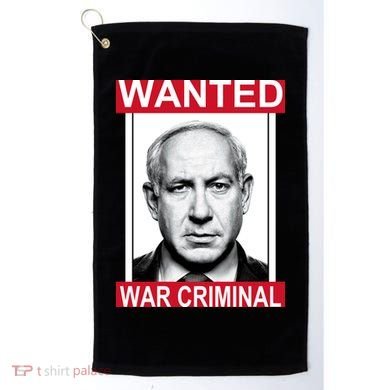 Netanyahu Parody Wanted Poster Bibi Golf Towel