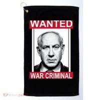 Netanyahu Parody Wanted Poster Bibi Golf Towel thumb 0
