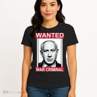 Netanyahu Parody Wanted Poster Bibi Women's T-Shirt thumb 4