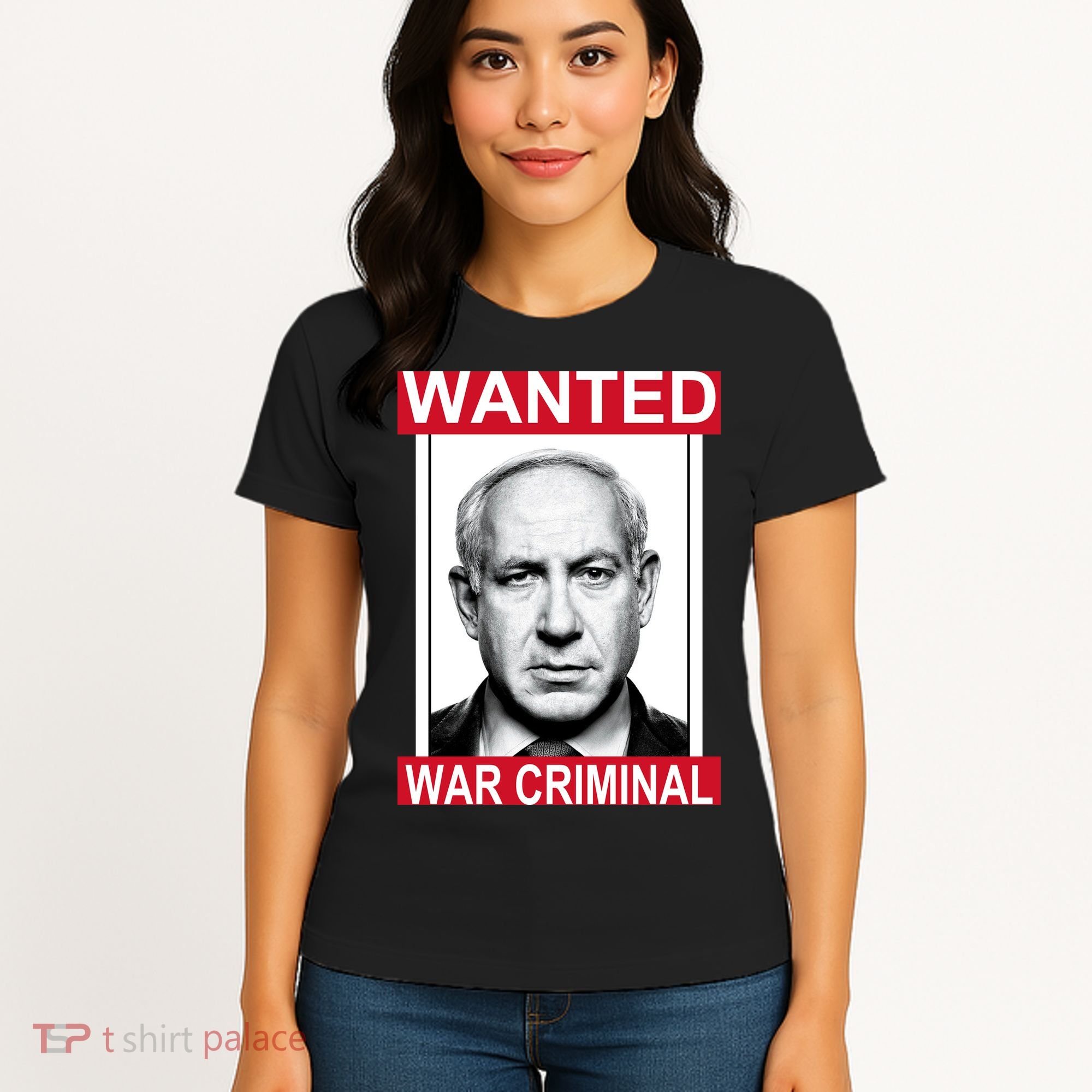 Netanyahu Parody Wanted Poster Bibi Women's T-Shirt