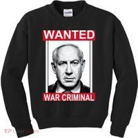 Netanyahu Parody Wanted Poster Bibi Kids Sweatshirt thumb 0
