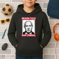 Netanyahu Parody Wanted Poster Bibi Kids Hoodie thumb 2