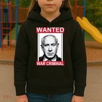 Netanyahu Parody Wanted Poster Bibi Kids Hoodie thumb 3