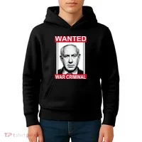 Netanyahu Parody Wanted Poster Bibi Kids Hoodie thumb 4