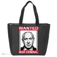 Netanyahu Parody Wanted Poster Bibi Tote Bag thumb 0