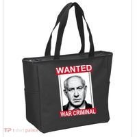 Netanyahu Parody Wanted Poster Bibi Tote Bag thumb 2