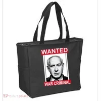 Netanyahu Parody Wanted Poster Bibi Tote Bag thumb 2