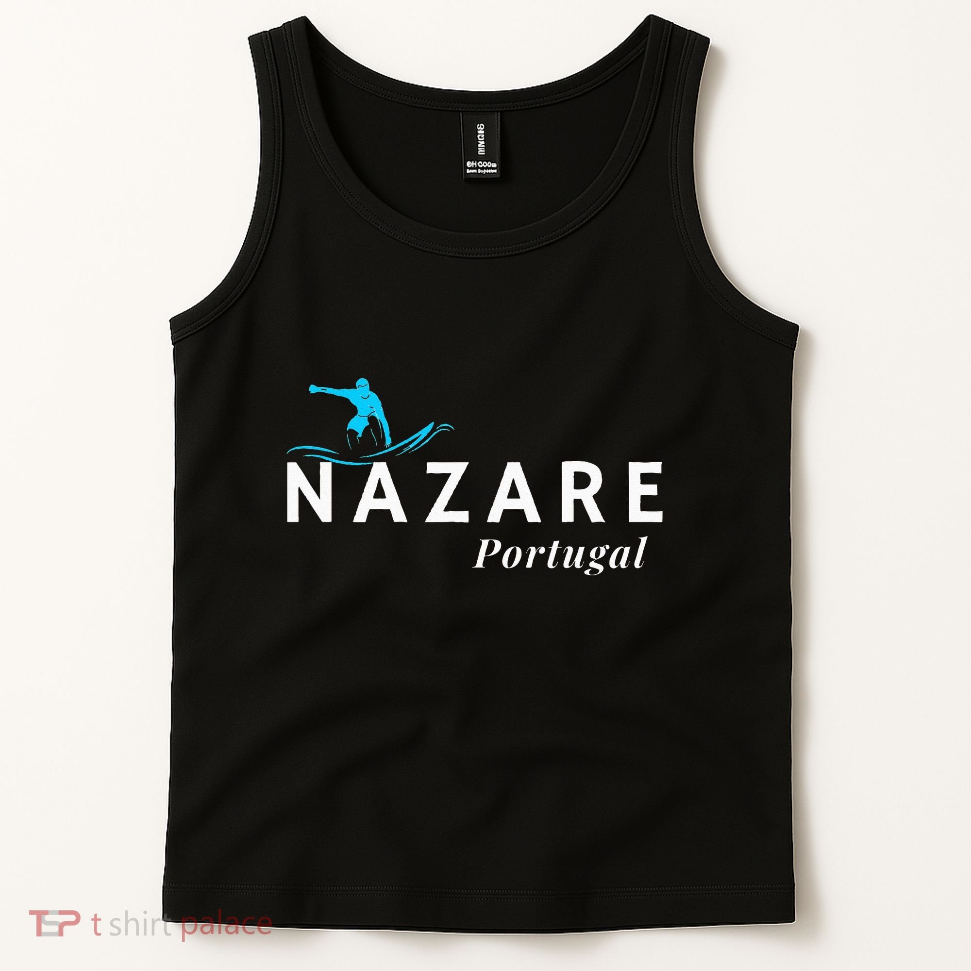 Nazare Portugal Wave Surf Surfing Surfer Tank Top