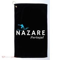 Nazare Portugal Wave Surf Surfing Surfer Golf Towel thumb 0