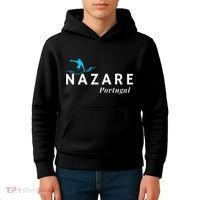Nazare Portugal Wave Surf Surfing Surfer Kids Hoodie thumb 4