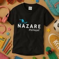 Nazare Portugal Wave Surf Surfing Surfer Kids T-Shirt thumb 3