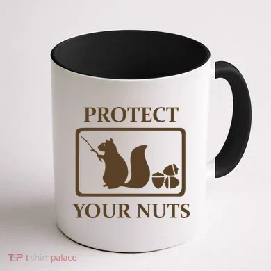 New Protect Your Nuts Coffee Mug back