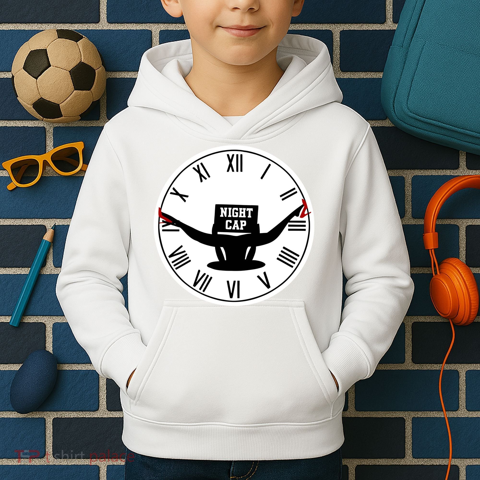 Nightcap Quarter To Three Kids Hoodie