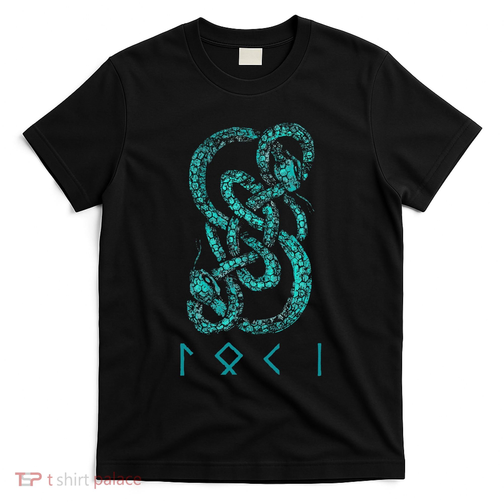 Norse Runes And Snake Nordic Norse Mythology T-Shirt