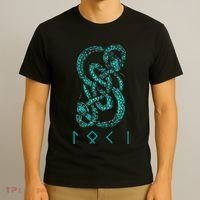Norse Runes And Snake Nordic Norse Mythology T-Shirt thumb 3