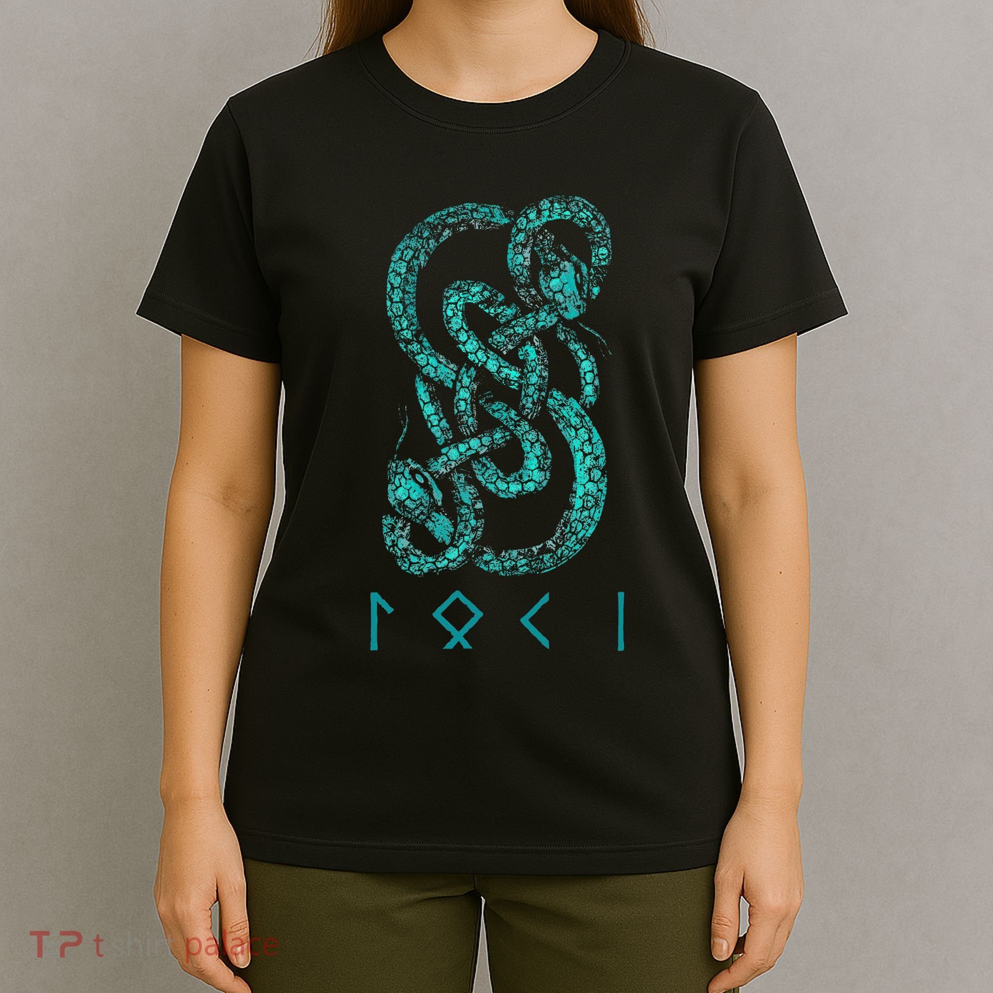 Norse Runes And Snake Nordic Norse Mythology T-Shirt