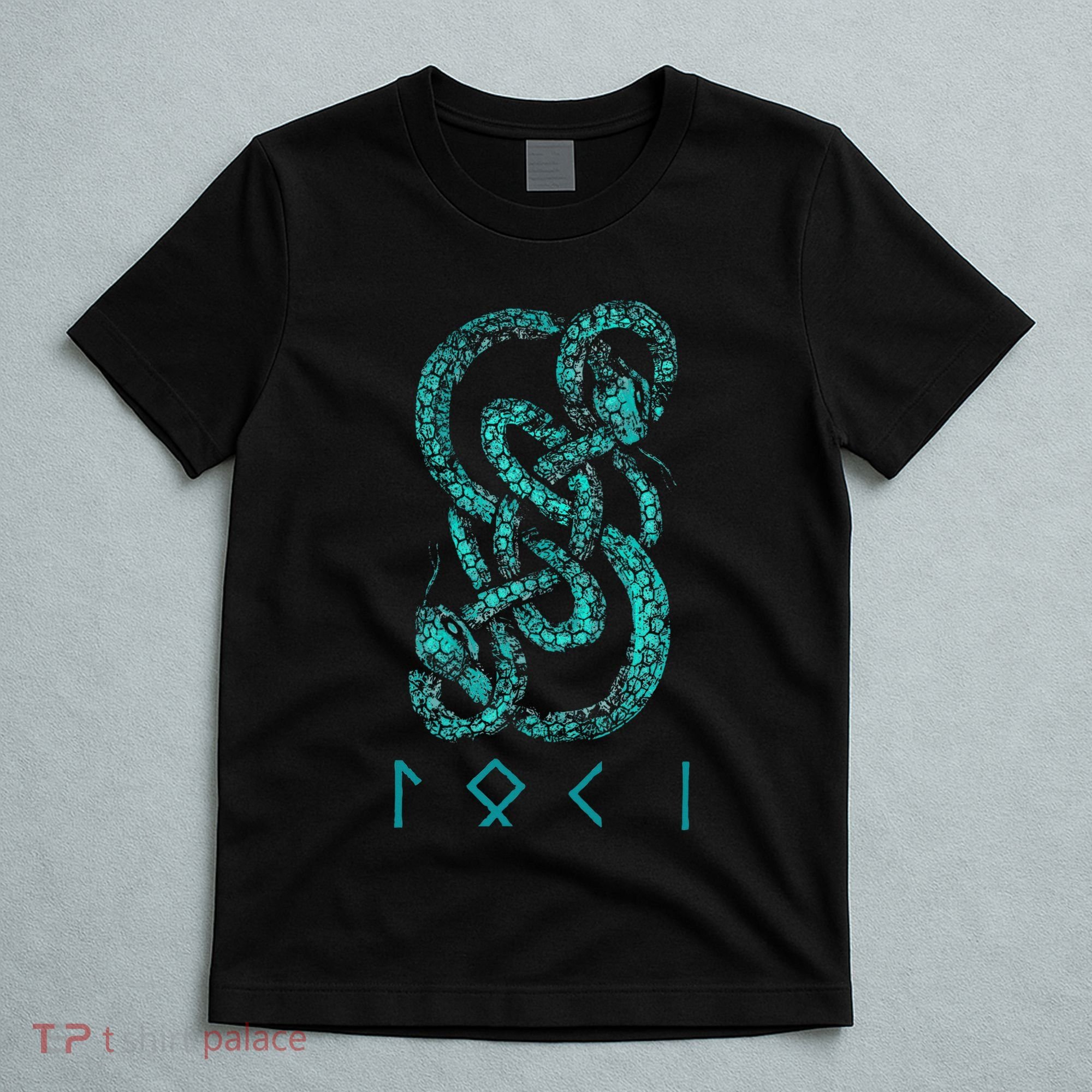 Norse Runes And Snake Nordic Norse Mythology T-Shirt
