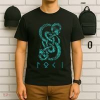 Norse Runes And Snake Nordic Norse Mythology T-Shirt thumb 6