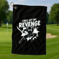 Ninja Revenge Comic Action Golf Towel thumb 1