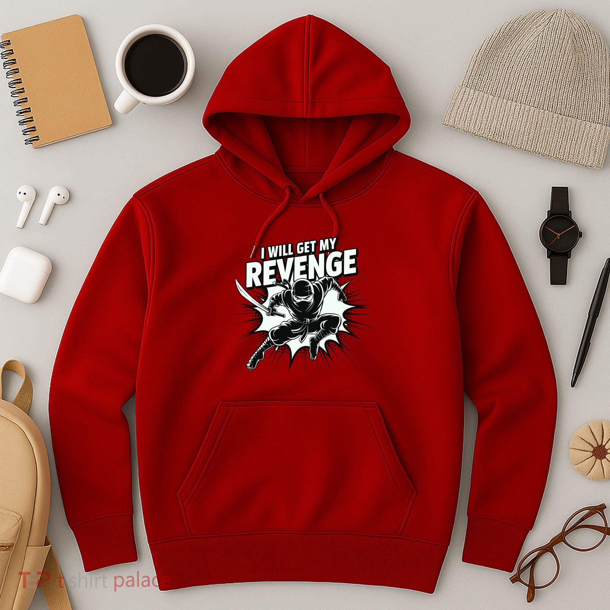 Ninja Revenge Comic Action Hoodie