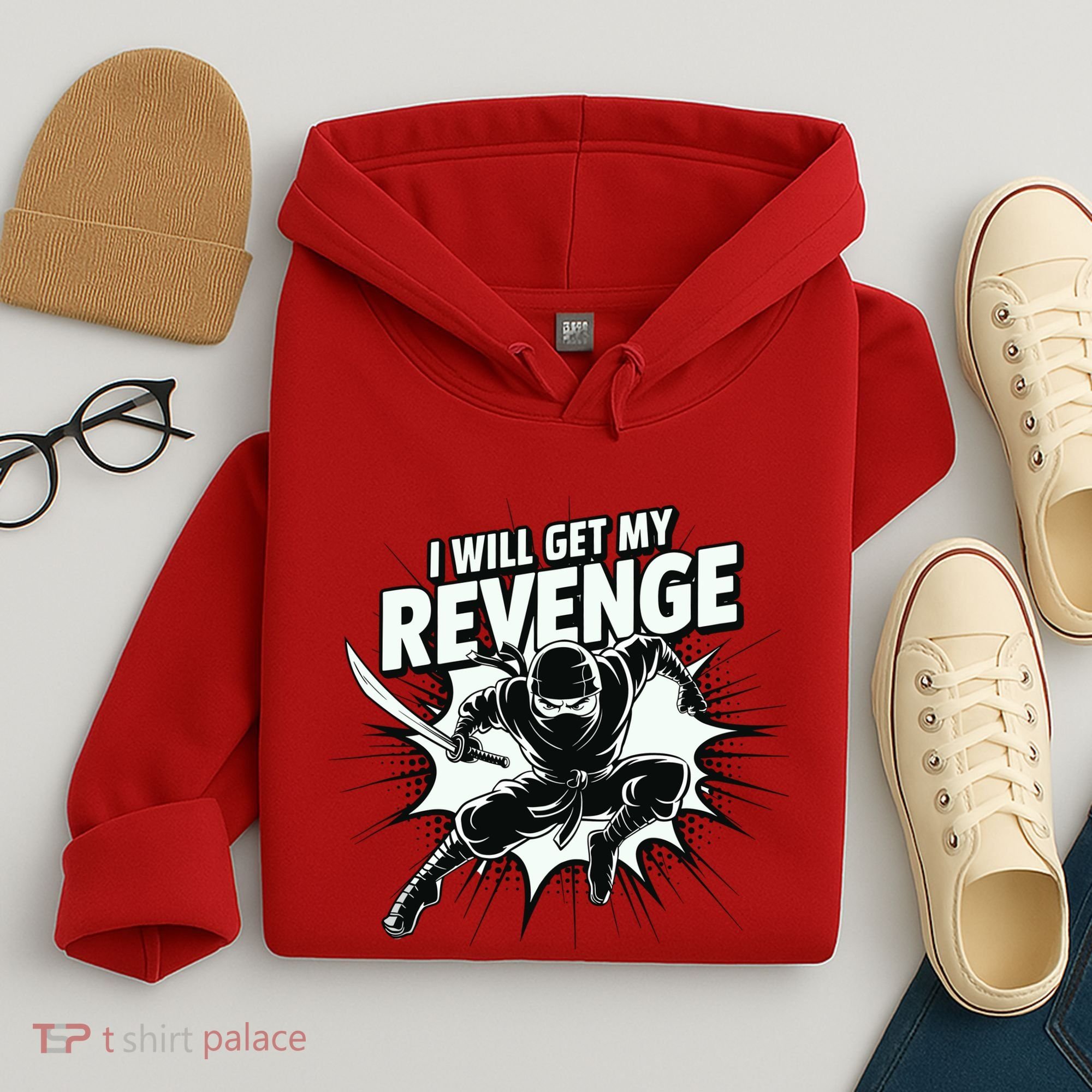 Ninja Revenge Comic Action Hoodie