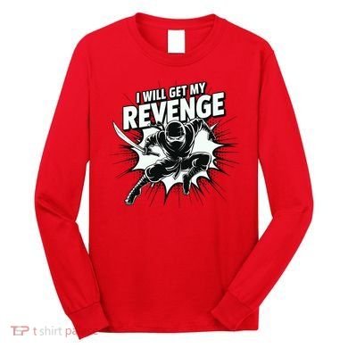Ninja Revenge Comic Action Long Sleeve Shirt