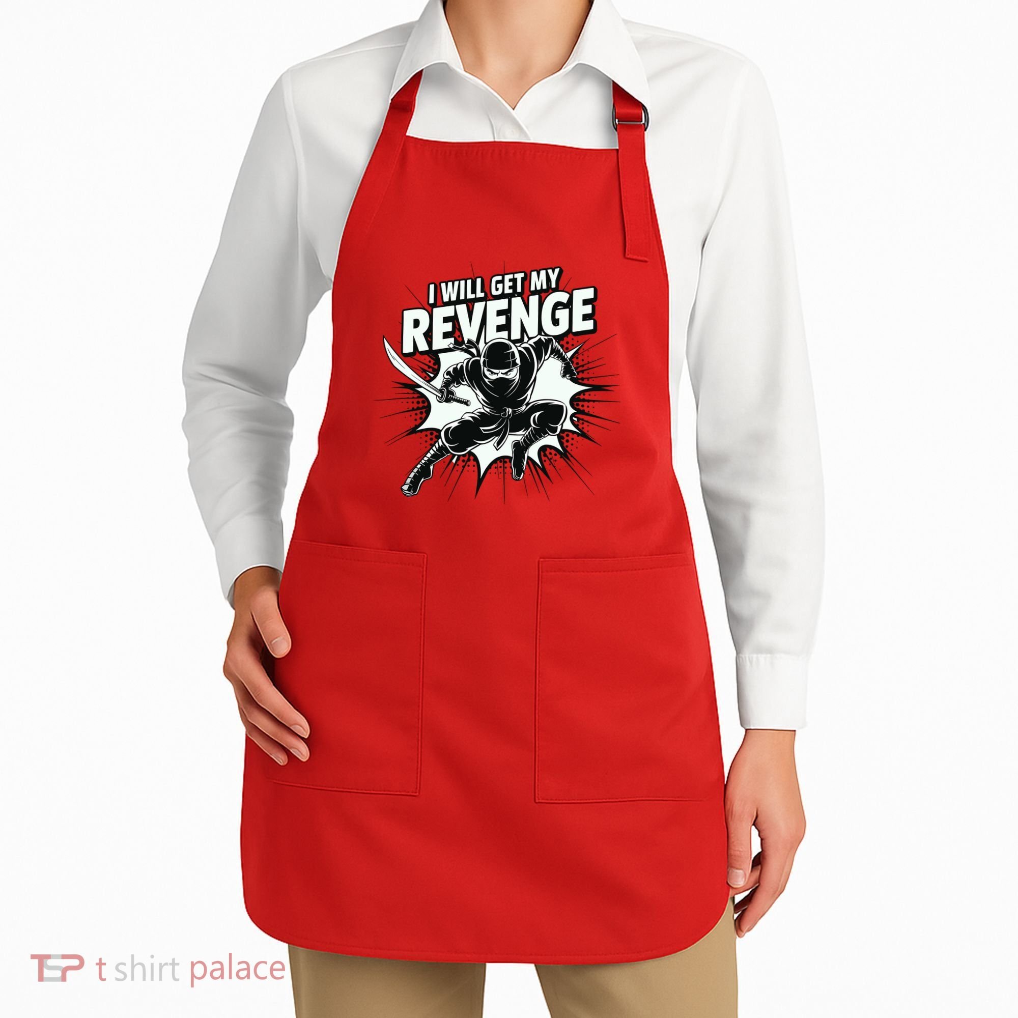 Ninja Revenge Comic Action Apron
