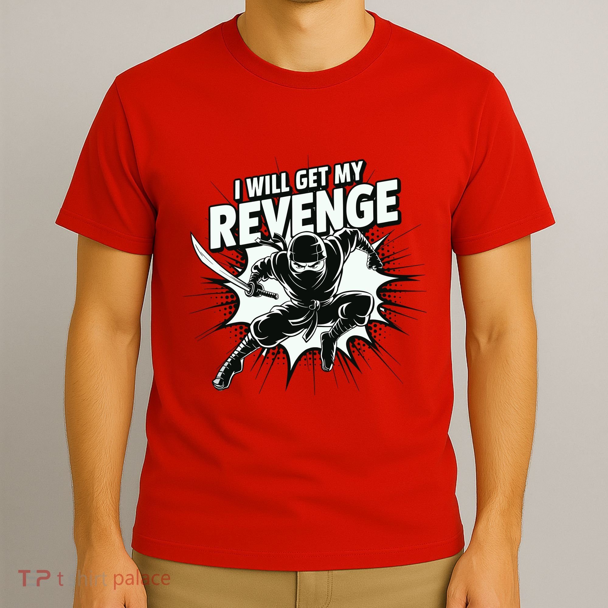 Ninja Revenge Comic Action T-Shirt