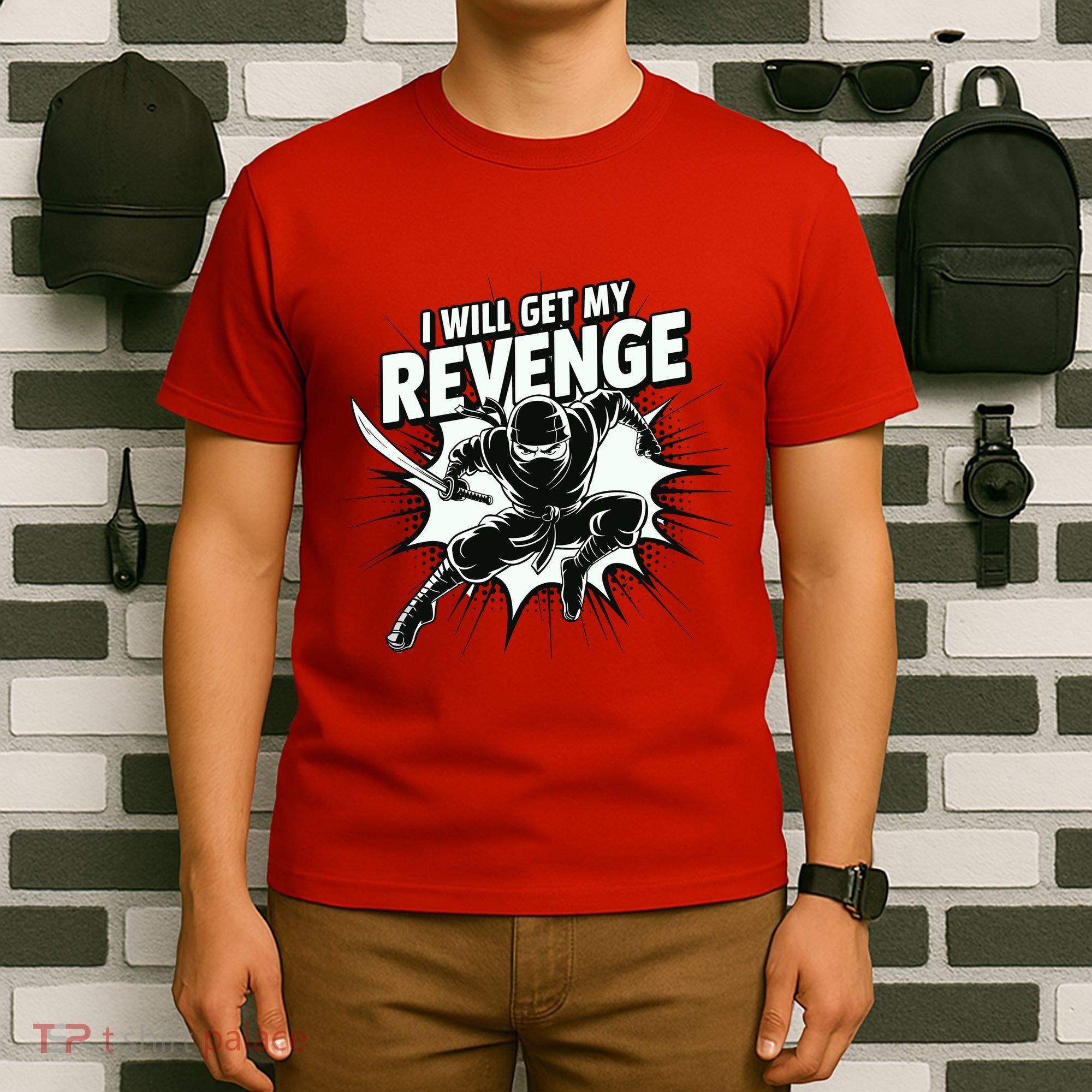 Ninja Revenge Comic Action T-Shirt