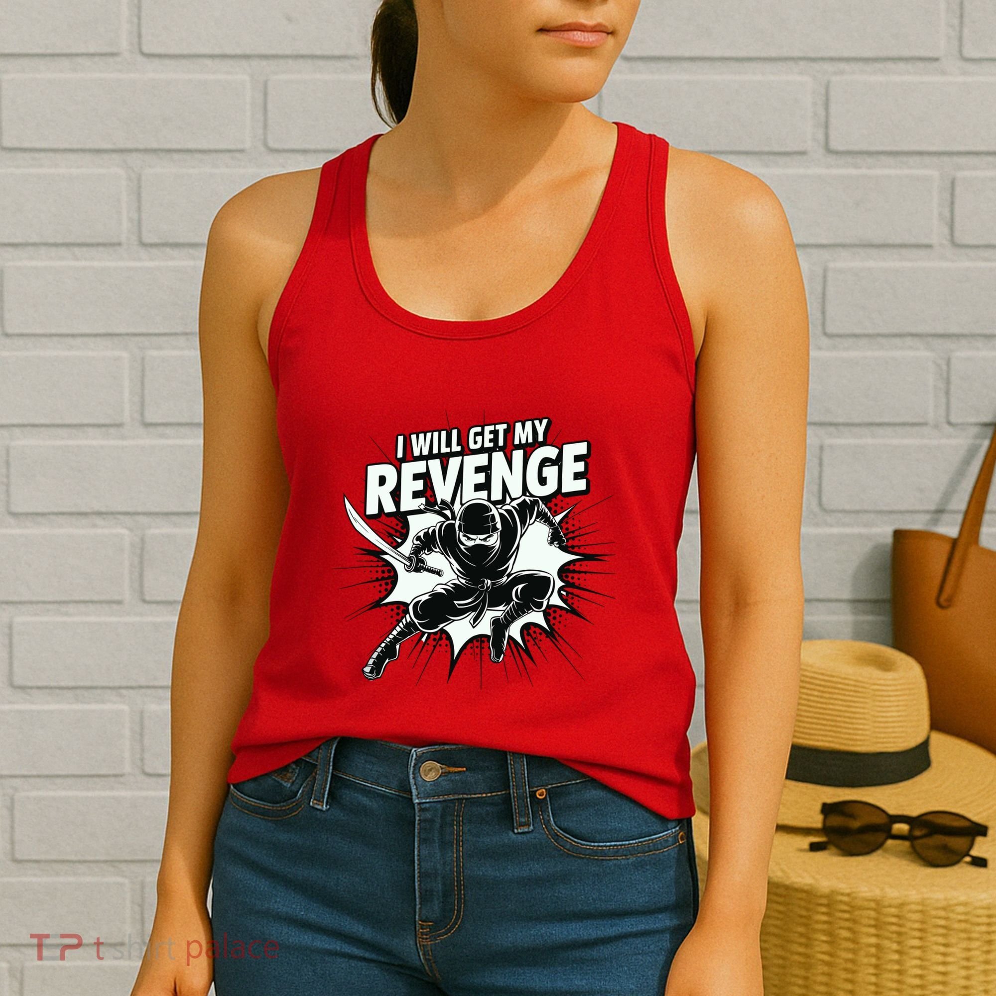Ninja Revenge Comic Action Women's Tank Top