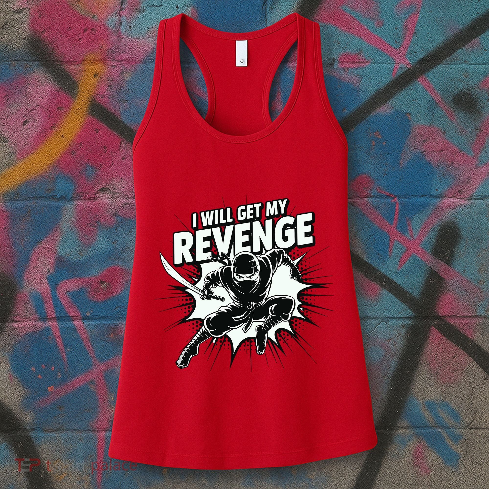 Ninja Revenge Comic Action Women's Tank Top