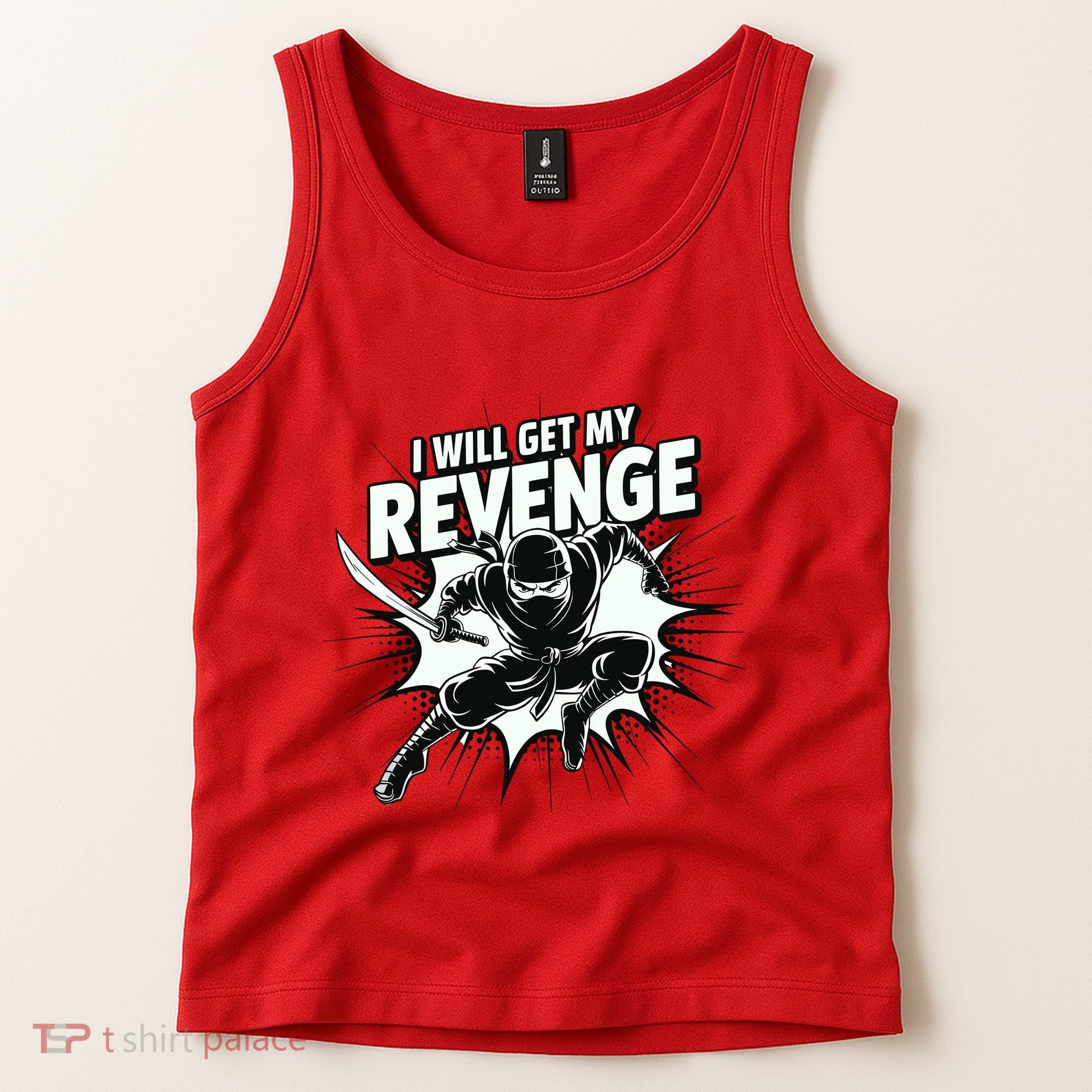 Ninja Revenge Comic Action Tank Top