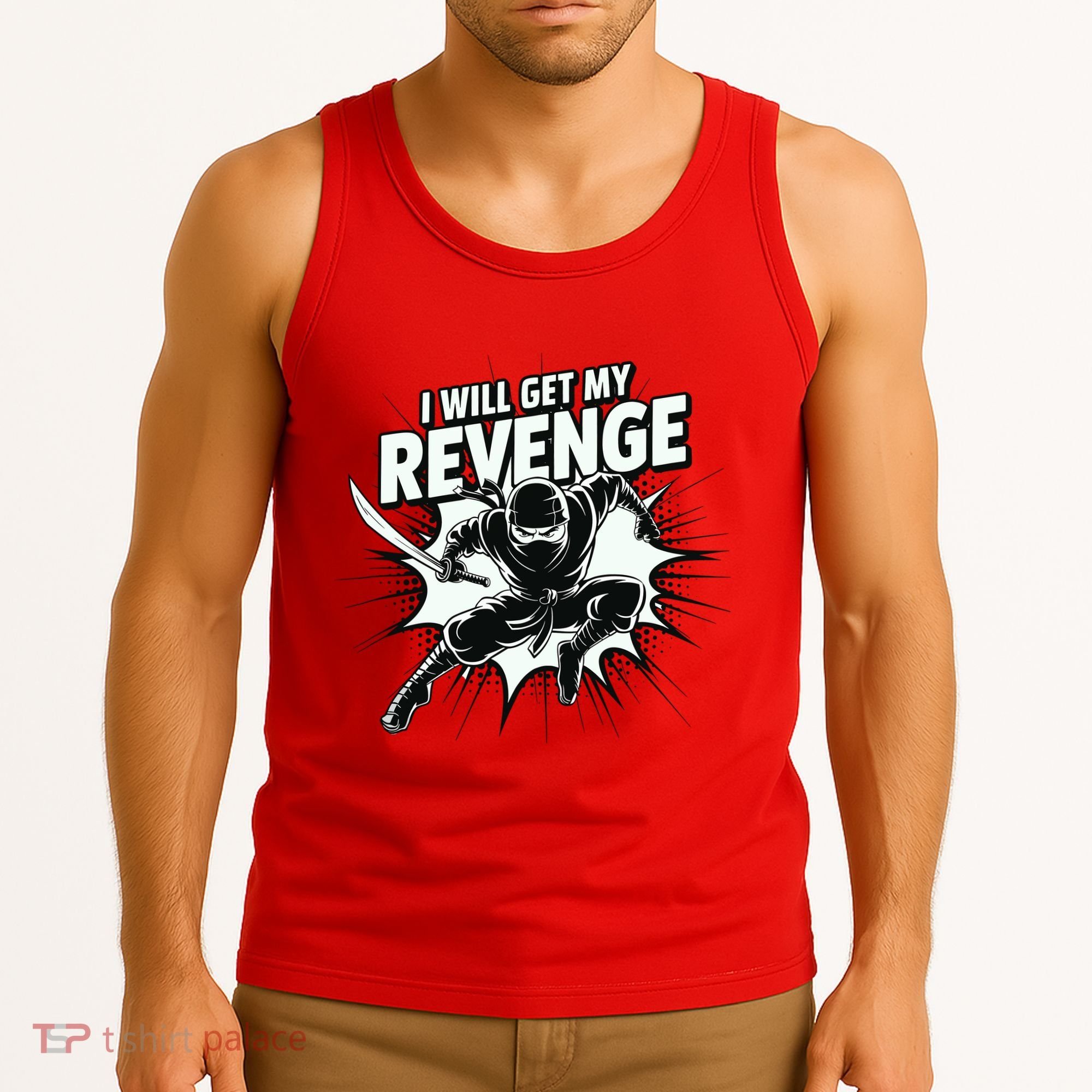 Ninja Revenge Comic Action Tank Top