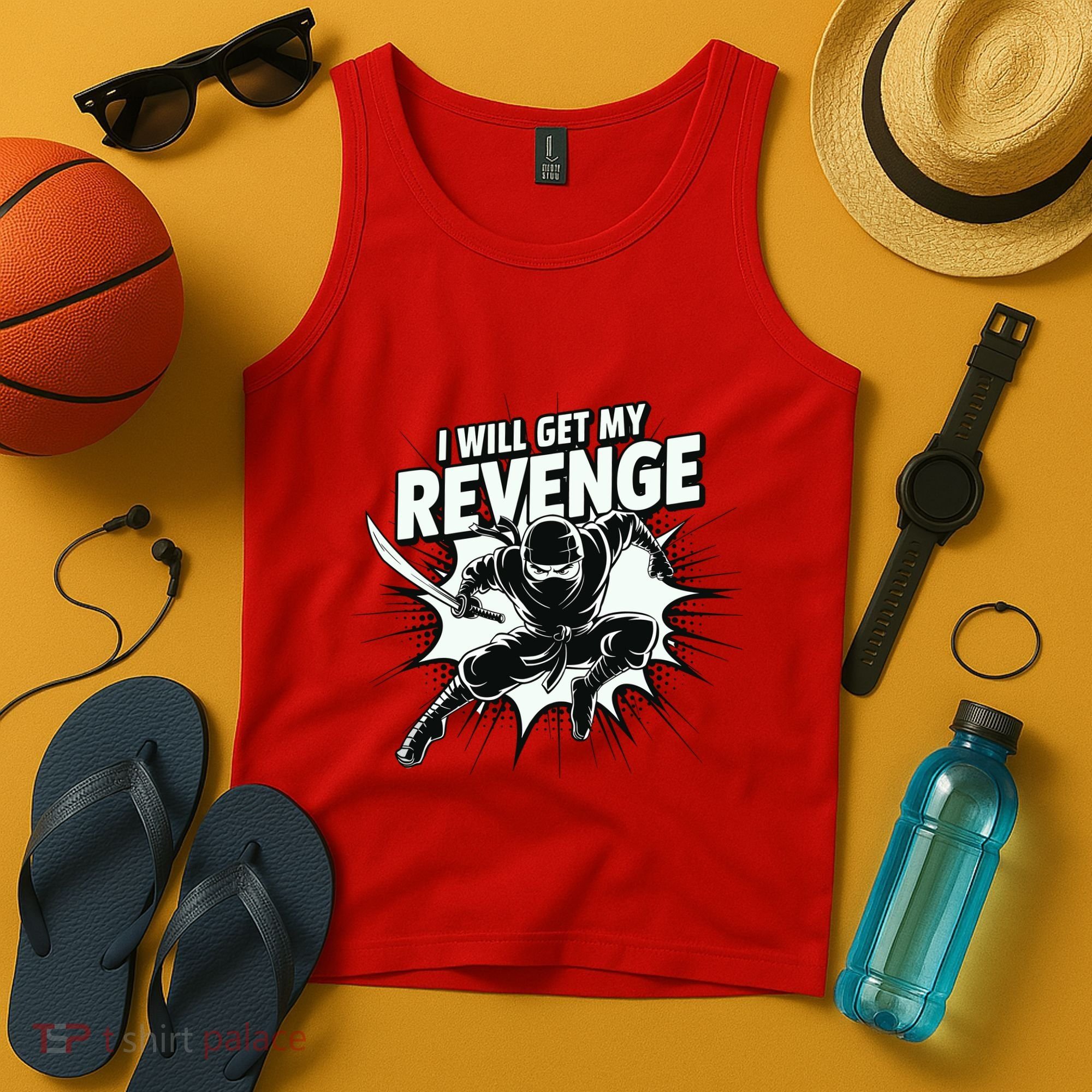 Ninja Revenge Comic Action Tank Top