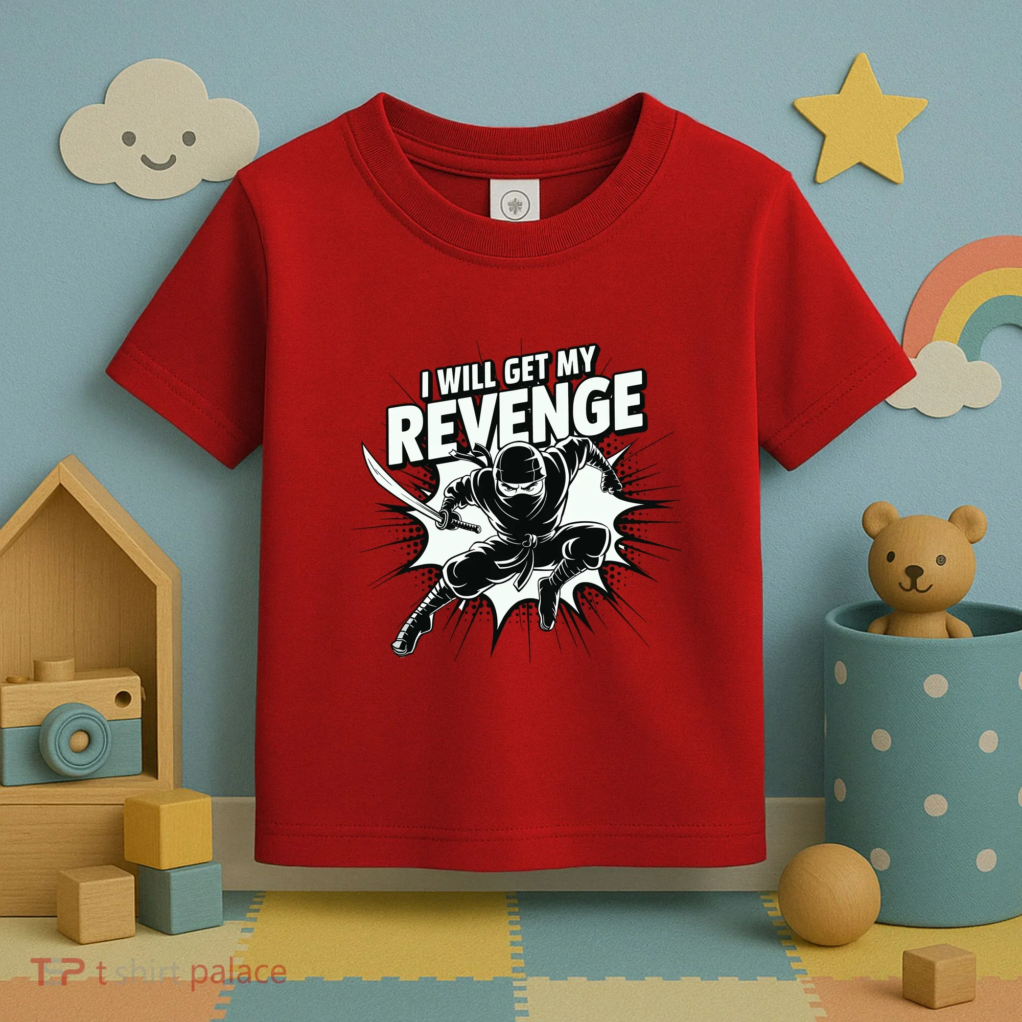 Ninja Revenge Comic Action Toddler T-Shirt
