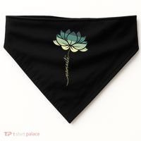 Namaste Rainbow Dala Flower Meditation Yoga Gift USA-Made Doggie Bandana thumb 0