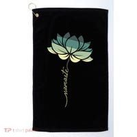 Namaste Rainbow Dala Flower Meditation Yoga Gift Golf Towel thumb 0