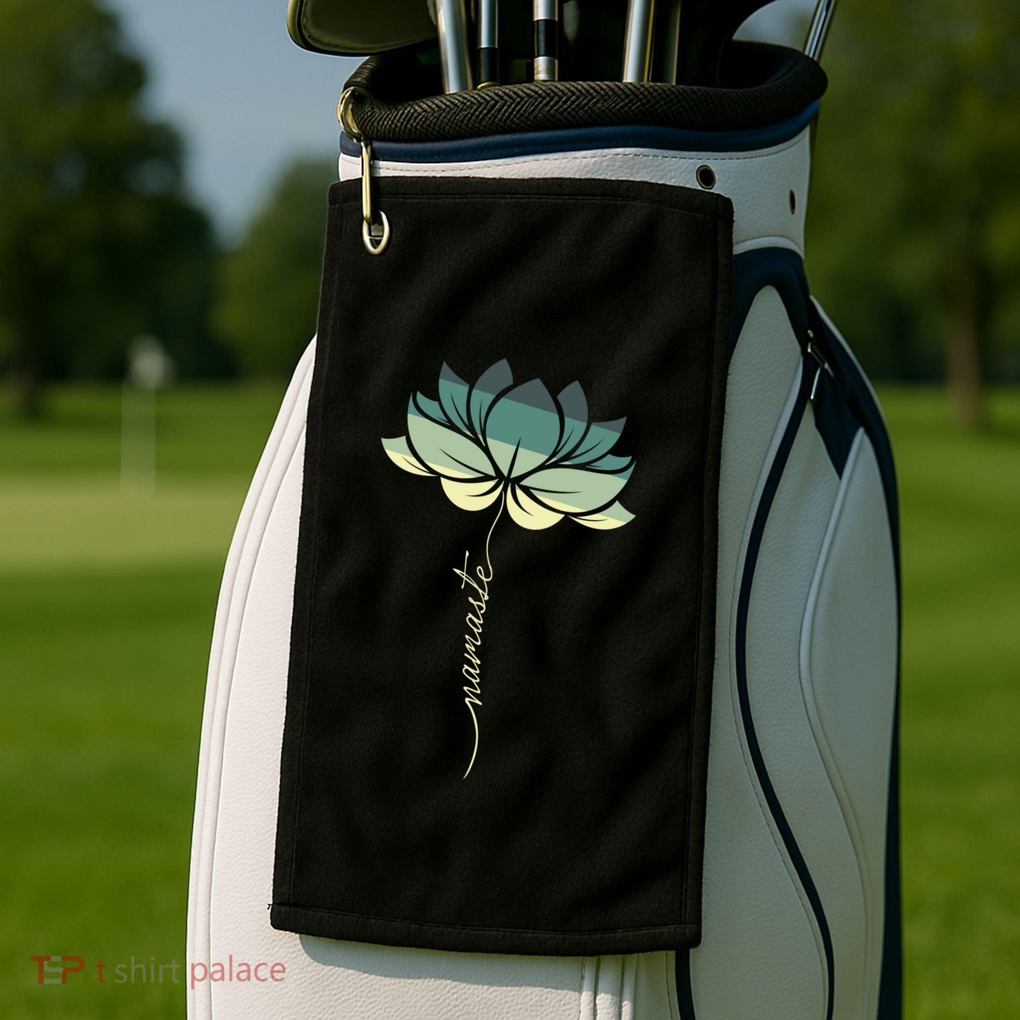 Namaste Rainbow Dala Flower Meditation Yoga Gift Golf Towel