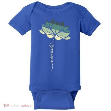 Namaste Rainbow Dala Flower Meditation Yoga Gift Baby Bodysuit